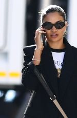 SHANINA SHAIK Out with her Dog in London 09/14/2020