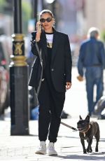 SHANINA SHAIK Out with her Dog in London 09/14/2020