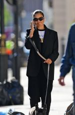 SHANINA SHAIK Out with her Dog in London 09/14/2020