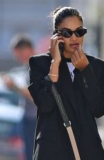 SHANINA SHAIK Out with her Dog in London 09/14/2020