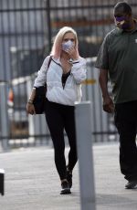 SHARNA BURGESS Arrives at DWTS Studios in Los Angeles 09/08/2020