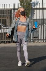 SHARNA BURGESS Arrivesa at DWTS Studio in Los Angeles 09/18/2020