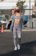 SHARNA BURGESS Arrivesa at DWTS Studio in Los Angeles 09/18/2020