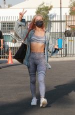 SHARNA BURGESS Arrivesa at DWTS Studio in Los Angeles 09/18/2020