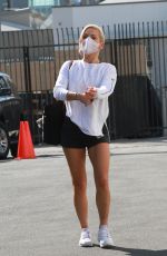 SHARNA BURGESS in Shorts at DWTS Rehersal in Los Angeles 09/29/2020