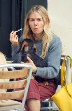 SIENNA MILLER Out with Her Dog in London 09/08/2020