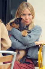 SIENNA MILLER Out with Her Dog in London 09/08/2020