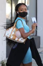 SKAI JACKSON Leaves DWTS Rehersal in Los Angeles 09/05/2020