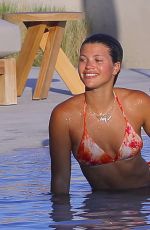 SOFIA RICHIE and Friends in Bikinis at a Pool in Mexico 08/25/2020