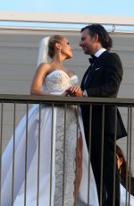 SYLVIE MEIS and Nicals Castello at Wdding Ceremony in Italy 09/19/2020