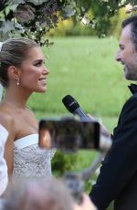 SYLVIE MEIS and Nicals Castello at Wdding Ceremony in Italy 09/19/2020