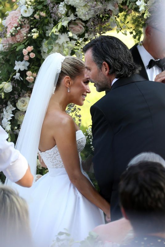 SYLVIE MEIS and Nicals Castello at Wdding Ceremony in Italy 09/19/2020
