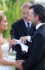 SYLVIE MEIS and Nicals Castello at Wdding Ceremony in Italy 09/19/2020
