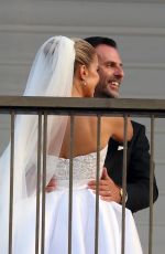 SYLVIE MEIS and Nicals Castello at Wdding Ceremony in Italy 09/19/2020