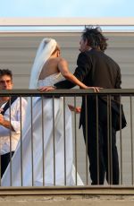 SYLVIE MEIS and Nicals Castello at Wdding Ceremony in Italy 09/19/2020