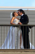 SYLVIE MEIS and Nicals Castello at Wdding Ceremony in Italy 09/19/2020