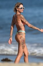 TINA LOUISE in Bikini and Brian Austin Green at a Beach in Los Angeles 08/31/2020