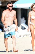 TINA LOUISE in Bikini and Brian Austin Green at a Beach in Los Angeles 08/31/2020