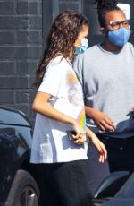 ZENDAYA Arrives at a Studio in Los Angeles 09/24/2020
