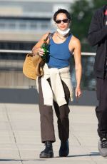 ZOE KRAVITZ and Karl Glusman at JFK Airport in New York 08/31/2020