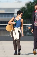 ZOE KRAVITZ and Karl Glusman at JFK Airport in New York 08/31/2020