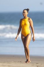 ZOE SALDANA in Swimsuit at a Beach in Malibu 09/06/2020