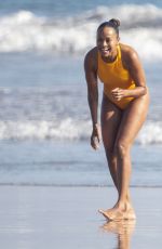 ZOE SALDANA in Swimsuit at a Beach in Malibu 09/06/2020