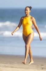 ZOE SALDANA in Swimsuit at a Beach in Malibu 09/06/2020