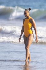 ZOE SALDANA in Swimsuit at a Beach in Malibu 09/06/2020