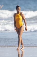 ZOE SALDANA in Swimsuit at a Beach in Malibu 09/06/2020