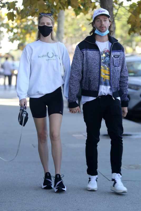 ABBY CHAMPION and Patrick Schwarzenegger at Kreation in Brentwood 10/29/2020
