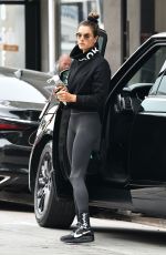 ALESSANDRA AMBROSIO All in Black Arrives at a Gym in Beverly Hills 10/08/2020