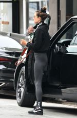 ALESSANDRA AMBROSIO All in Black Arrives at a Gym in Beverly Hills 10/08/2020
