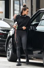 ALESSANDRA AMBROSIO All in Black Arrives at a Gym in Beverly Hills 10/08/2020