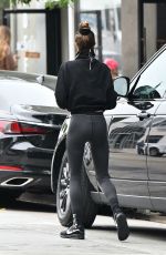 ALESSANDRA AMBROSIO All in Black Arrives at a Gym in Beverly Hills 10/08/2020