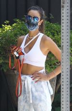 ALESSANDRA AMBROSIO Arrives at a Friend