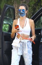 ALESSANDRA AMBROSIO Arrives at a Friend