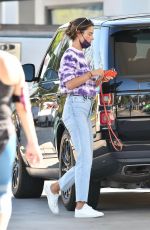 ALESSANDRA AMBROSIO at a Gas Station in Brentwood 10/29/2020