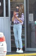ALESSANDRA AMBROSIO at a Gas Station in Brentwood 10/29/2020