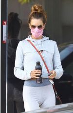 ALESSANDRA AMBROSIO Heading to a Private Workout Session in West Hollywood 10/27/2020
