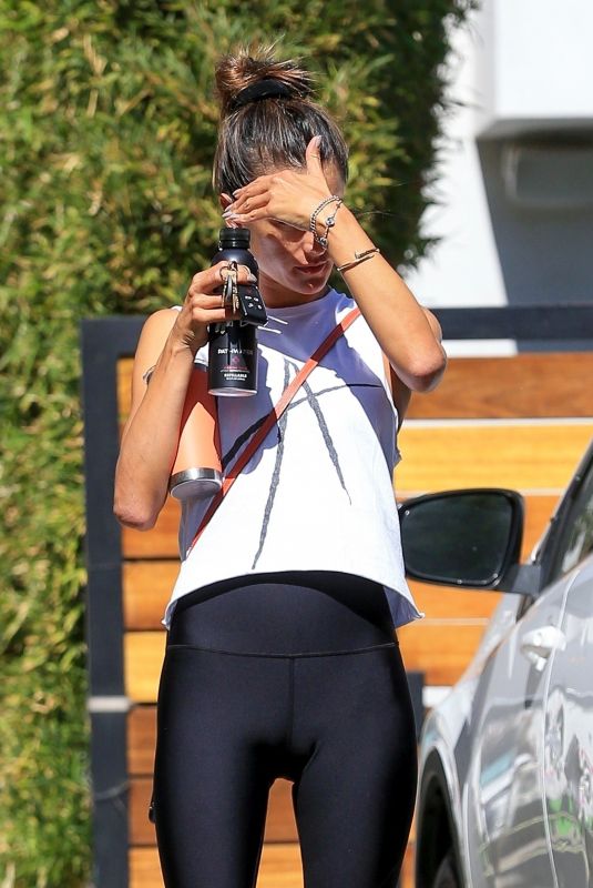 ALESSANDRA AMBROSIO Heading to Yoga Class in West Hollywood 10/13/2020