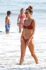 ALESSANDRA AMBROSIO in Bikini at a Beach in Santa Monica 10/17/2020