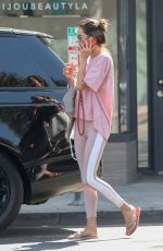 ALESSANDRA AMBROSIO Leaves Bijou Nails & Spa in Los Angeles 10/01/2020