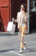 ALESSANDRA AMBROSIO Leaves Brentwood Country Mart 10/21/2020