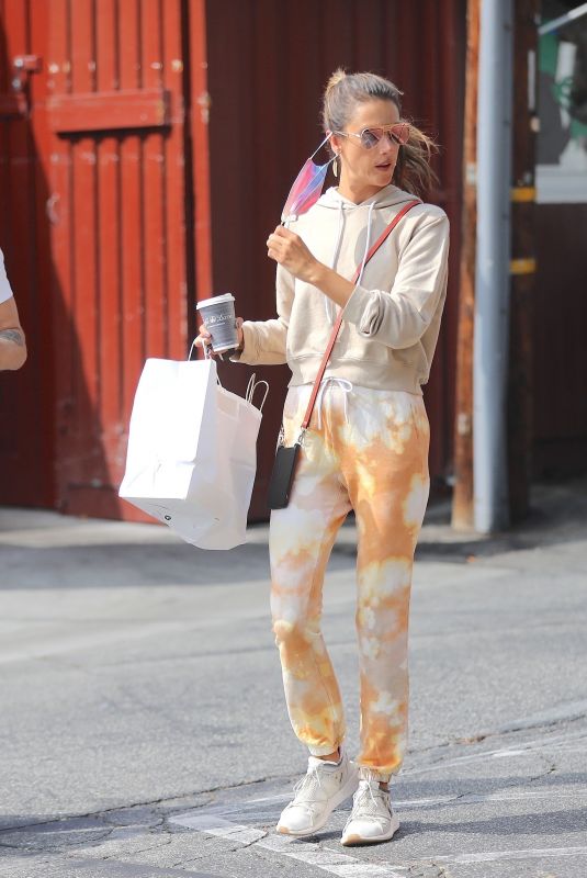 ALESSANDRA AMBROSIO Leaves Brentwood Country Mart 10/21/2020