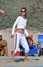 ALESSANDRA AMBROSIO Playing Beach Volleyball 10/24/2020