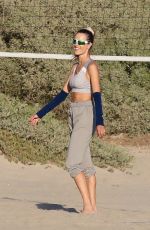 ALESSANDRA AMBROSIO Playing Beach Volleyball with Her Friends 10/27/2020