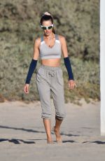 ALESSANDRA AMBROSIO Playing Beach Volleyball with Her Friends 10/27/2020