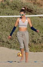 ALESSANDRA AMBROSIO Playing Beach Volleyball with Her Friends 10/27/2020