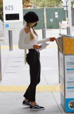 ALEXIS REN Casts Her Vote at a Ballot Box in West Hollywood 10/24/2020
